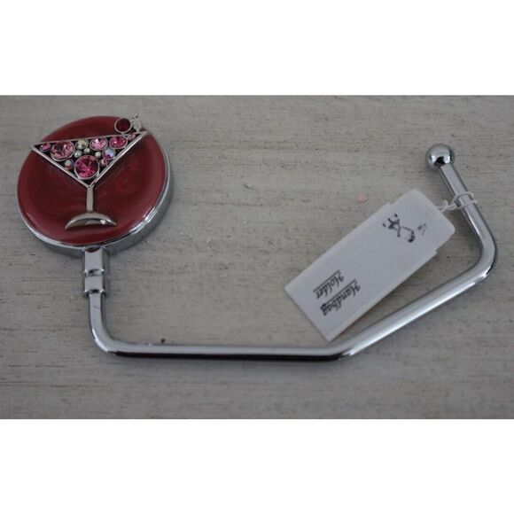 Spring Street Martini Glass Crystals Handbag Purse Holder - Picture 1 of 4